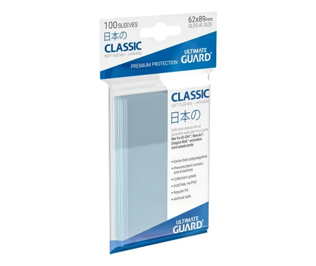 Ultimate Guard – Classic Soft Sleeves Standard Size Transparent (100 db) Vásárold meg a Cardverse webshopban