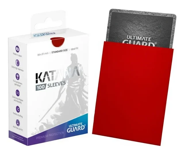 Ultimate Guard – Katana Sleeves Standard Size (100) – Red Vásárold meg a Cardverse webshopban