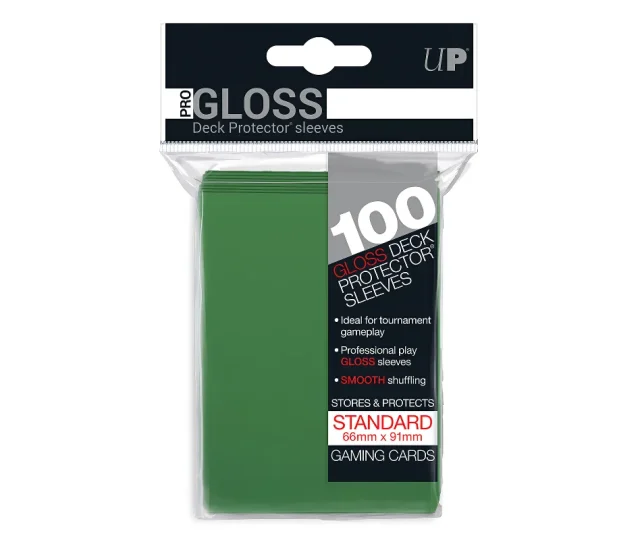 Ultra Pro – PRO-Gloss Standard Deck Protector Sleeves (100) – Green Vásárold meg a Cardverse webshopban