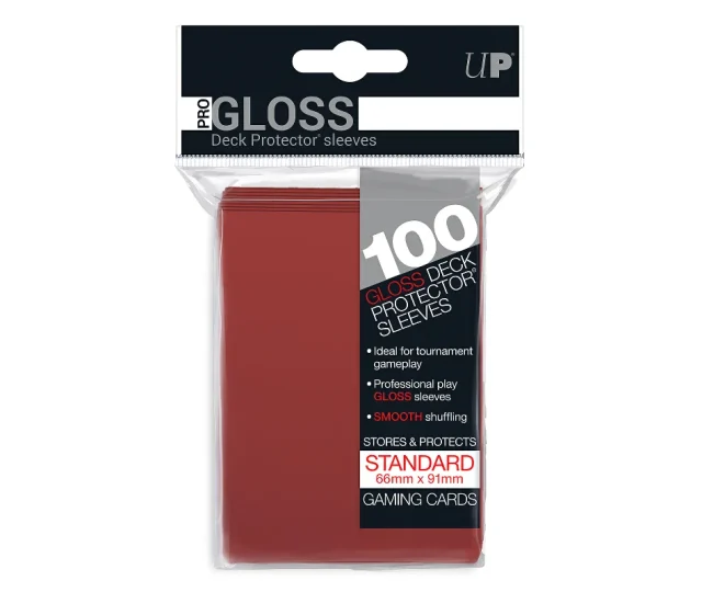 Ultra Pro – PRO-Gloss Standard Deck Protector Sleeves (100) – Red Vásárold meg a Cardverse webshopban