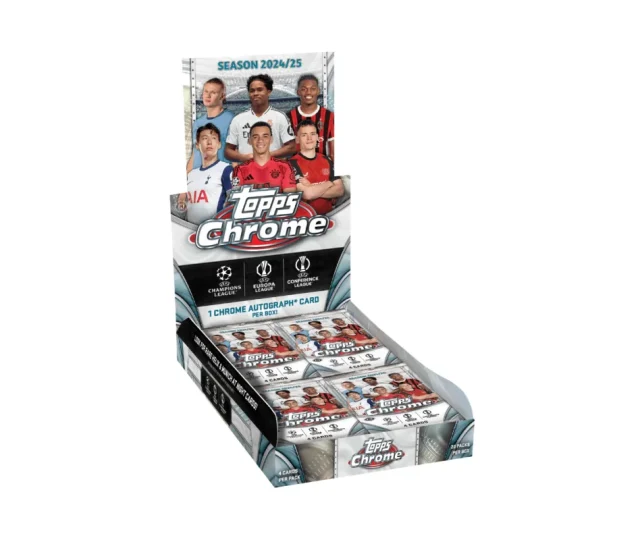 2024/25 Topps Chrome UEFA Club Competitions Soccer Hobby Doboz Vásárold meg a Cardverse webshopban