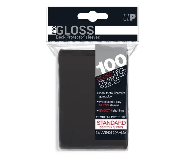 Ultra Pro – PRO-Gloss Standard Deck Protector Sleeves (100) – Black Vásárold meg a Cardverse webshopban