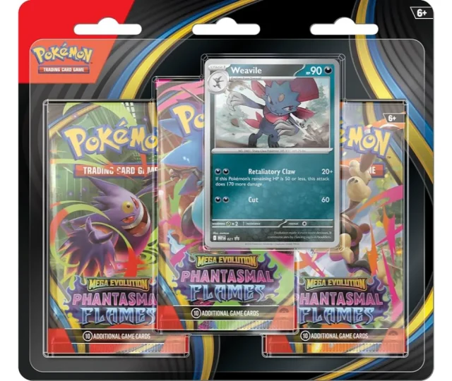 Phantasmal Flames – 3 Pack Blister – Sneasel / Weavile Vásárold meg a Cardverse webshopban