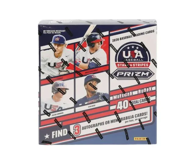 2026 Panini USA Stars & Stripes Prizm Baseball Mega Box Vásárold meg a Cardverse webshopban