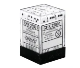 Chessex Dice D6 Set 12mm - White with black pips (36x) Vásárold meg a Cardverse webshopban